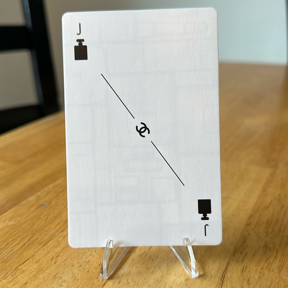 Chanel Collectible Playing Card (Number 5 bottle) Jack with display stand